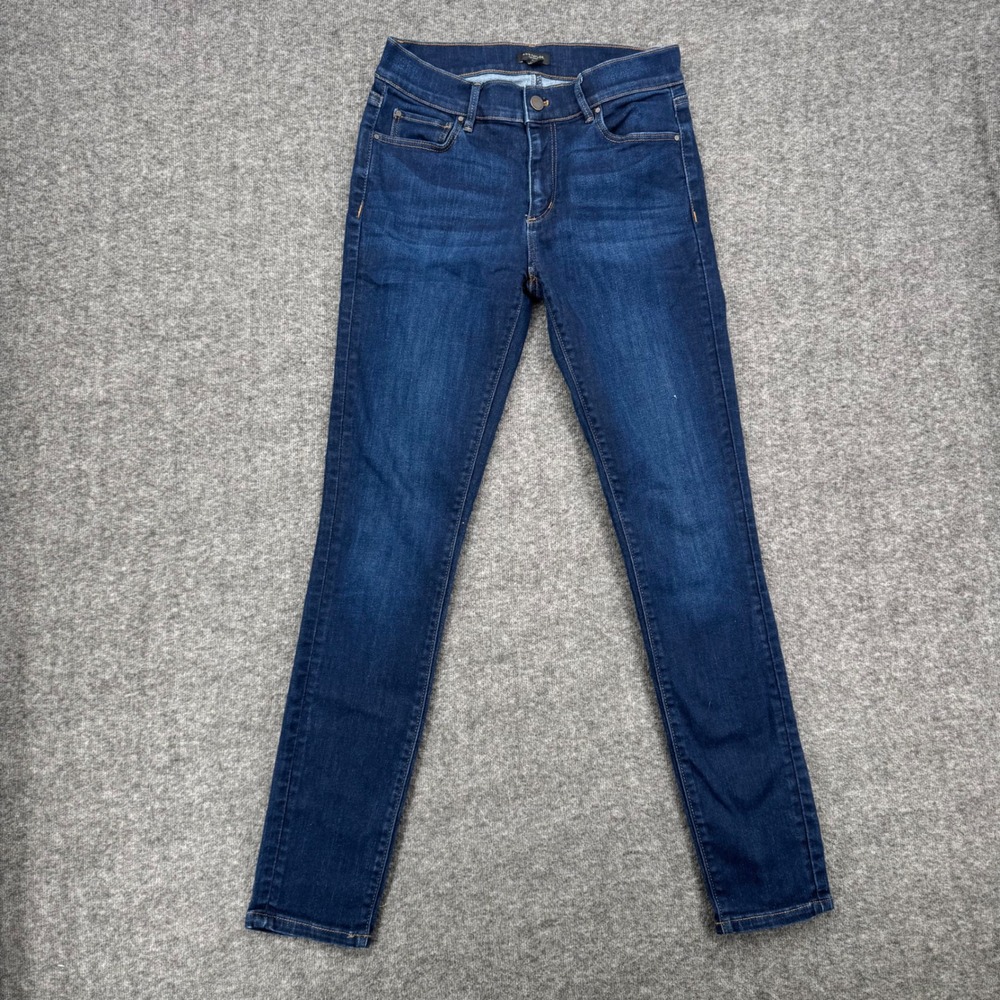 Ann Taylor Factory Womens Dark Wash Skinny Jeans Size 2 Indigo Stretch Denim
